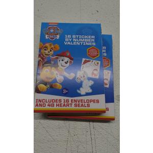 PAW PATROL 16 STICKER BY NUMBER VALENTINES 2PK