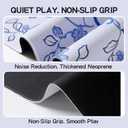 31.5in Large Blue Mahjong MatAnti-Slip, Noise-Reducing Table Cover for Mahjong, Poker, Board Gameswith 4 Mahjong Shuffle Cards with Rules and 25 Scratch Off Crads Mahjong Party Supplies
