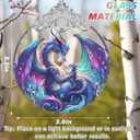 Stained Glass Suncatcher Ornament - Dragon Christmas Decorations - Christmas Ornaments for Tree - Holiday Present Ideas - Gift Exchange