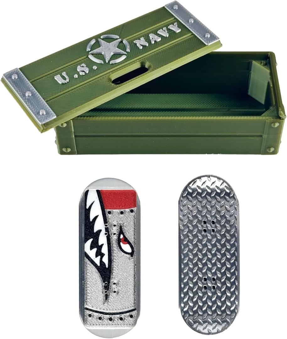 Magnetic Kickflip Fidget Slider Toy for Adults Mini Flip Fingerboard Skateboard with Storage Crat Portable, Office Desk Toys