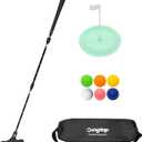 KINGTOP Adjustable Golf Putter  Retractable Shaft, Lightweight Travel Putter with Practice Balls & Putting Cup, Left & Right-Handed Design (1 Cup+ 6 Balls, Black Putter, 1Pack)