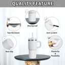 WUQID Higher Silicone Boot Compatible with Stanley Quencher H2.0 & IceFlow Flip & ProTour 40oz 30oz 20oz 14oz, Fit Same Diameter 14oz 20oz 30oz 40oz Tumbler Cups Anti-Slip Bottle Bottom Sleeve Cover (Frost)