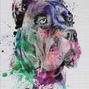 DIY 5D Diamond Painting Kits for Adults, Cane Corso Watercolor Diamond Painting Cute Puppy Dog Art Full Drill Crystal Rhinestone Embroidery Crafts, Home Wall Decor 12"16"