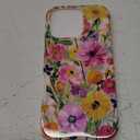 Ratcase Magnetic for iPhone 16 Pro Case Cute for Women Girls, Home Button Stickers,[Drop Protection] with Slim Colorful Flowers Heart Oil Painting Girly Phone Case for iPhone 16 Pro