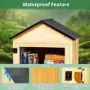 Little Library Box Outdoor, 2-Tier Waterproof Book Exchange Cabinet Solid Wood with Adjustable Shelves, Rust-Resistant Hardware for Community, Schools and Neighborhoods to Promote Reading & Sharing, 16 x 13 x 26