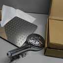 Hibbent All Metal Shower Head, 10'' High Pressure Rainfall Shower Head/Handheld Showerhead Combo with 12'' Adjustable Curve Shower Extension Arm, 10 Sprays, 71'' Shower Hose, Showerhead Holder, Chrome