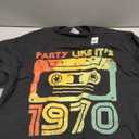 Party Like It's 1970 Retro 70s Party Outfit Costume T-Shirt (XL, Black)