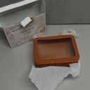 Soimeat Clear Makeup Bag, Portable Travel Cosmetic Bags, Multipurpose Leather Toiletry Bag with Zipper, Waterproof Transparent Cosmetic Organizer for Women, Medium, Brown