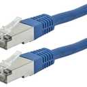 Monoprice Cat6A 50ft Blue Patch Cable Double Shielded (S/FTP) 26AWG 10G Pure Bare Copper Molded RJ45 Entegrade Series Ethernet Cable