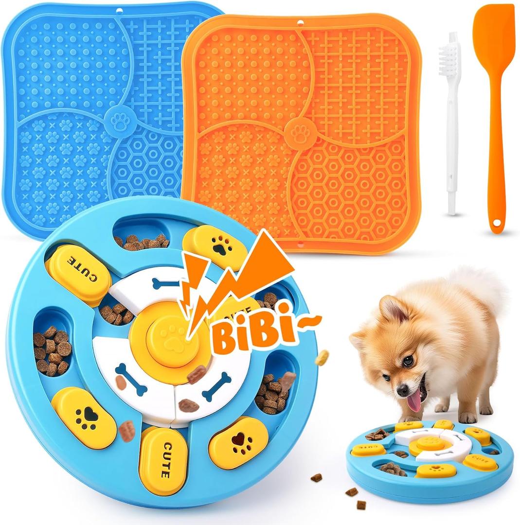 Eefitoys Advanced Dog Puzzle Toys for IQ Training & Mental Stimulation,Dog Lick Mat with Suction Cups for Anxiety Relief and Keeping Them Busy
