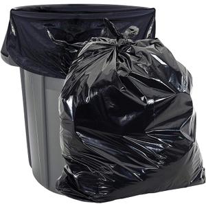 Aluf Plastics 40-45 Gallon Trash Bags (2 MIL - Pack of 50) 40" x 46" - Large Heavy Duty Can Liners - Plastic Black Garbage Bags for Lawn, Leaf, Contractor, Yard, Outdoor use