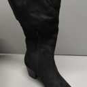 Ruiee Knee High Boots for Women Slouchy Chunky Heel Long Boots Pointed Toe Comfort and Fashion Fall Winter Woman Boot, Size 9