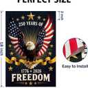 6 x USA 250th Anniversary Garden Flag | 12 x 18 Inch Double-Sided Outdoor American Flag | 1776-2026 Commemorative 250 Year Banner Patriotic Yard Sign for 4th of July Decorations (G)