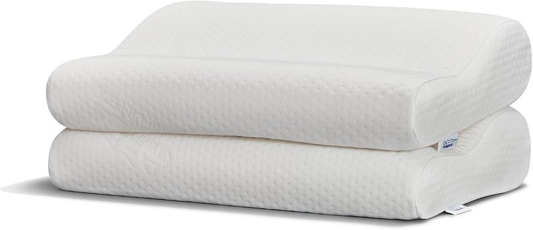 Tempur-Pedic TEMPUR-Ergo Neck Pillow, Medium Profile, White