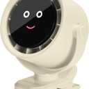 Clip on Fan for Bed, Portable Fan for Travel, Small Powerful 5 Speed Quiet 360 Rotate, Air Turbo Tech & Digital display, For Home Office Stroller Camping (Rice White)