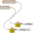 Bonlux Sewing Machine Light, 30 LEDs Flexible Gooseneck Work Light with Magnetic Mounting Base, 6W Portable Work Lamp for Workbench Lathe Drill Presses, Daylight 6000K (2-Pack)