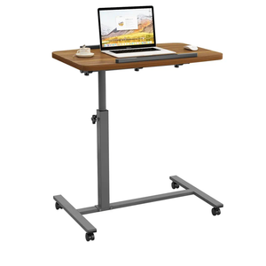 Laptop Table Mobile Adjustable Height Portable Desk Notebook Swivel PC Computer Rolling Desk with Wheels, Laptop Stand for Couch Bedside Hospital Bed Table