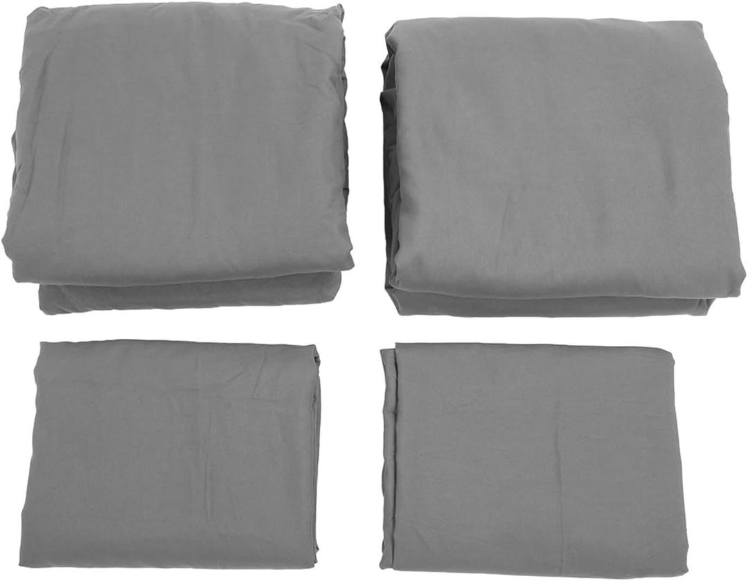 Queen Sheet Set 4 Piece Bed Sheets, Soft Queen Size Sheets, Breathable Bed Sheet Set, Easy Care Polyester Microfiber Bedding for Women, Men (US King Size) (Dark Gray)