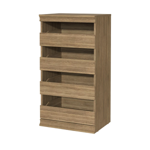ClosetMaid Modular Storage Unit with 4 Drawers, Wood Closet Organizer, Stacking, Full Backer, Storage, Decorative Trim, Sand