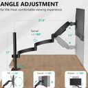 WALI Single Long Monitor Arm - Computer Monitor Arm Desk Mount for 13-32 inch, Hold up to 19.8lbs, Extra Long Adjustable Stand, Full Motion Tall Arm, VESA 75/100mm, (GSDM001L)