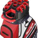14 Way Golf Cart Bag with T Lock Top & Full Length Dividers, USA Flag Men's Golf Club Cart Bag Premium Cart Golf Bag with Cooler and Rain Cover