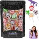 Fruidles 20-Count Halloween Ghost Tattoo Lollipop Suckers Candy, Great for Goody Party Bag Fillers, Individually Wrapped