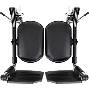 Vive Elevating Wheelchair Footrests with Padded Calf Pads (2 Pack) - Ultimate Leg Rest Accessory Replacement Parts for Wheelchairs - Foot Plates for Enhanced Comfort, Mobility, and Support, 16-19” in length x 7” in width