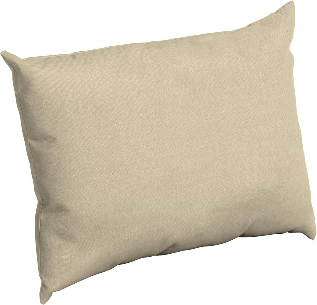 Arden Outdoor Cushion Pillow Back, 23 x 17, Rain-Proof, Fade Resistant Tan Leala