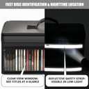 Fireproof CD DVD Storage Case with Handle for Home, Car and Travel | Fire-Resistant, Carry Handle, Stores CDs and DVDs, for Home, Office, Car and Travel, Black, Case Only