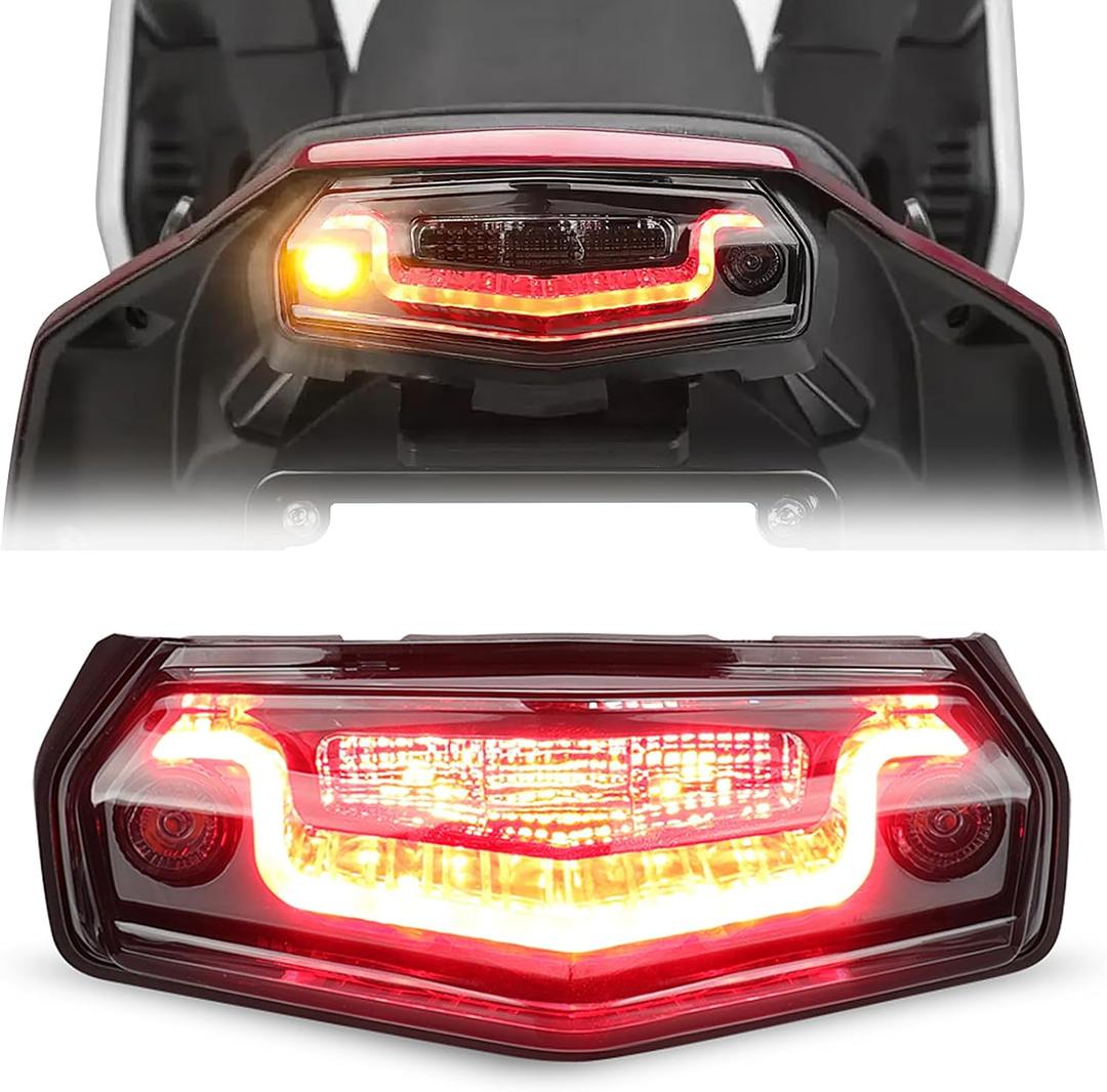LED Integrated Tail Light for Tenere 700 XTZ700 T700 2024-2025, Turn Signal Blinker Brake Light Rear Lamp, Plug & Play Smoked Lens Motorcycle Taillight Tenere 700 Accessories (2024-2025)