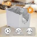 2 x 4 Pack F Type Litter Box Liners Cat Litterbox Liners Compatible with Flip Litter Box Liner Type F Reusable Waterproof Cat Litter Liners with Carrying Handles