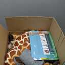 BRINJOY Giant Stuffed Giraffe Animal Set, 47 Inch Large Giraffe Plush Toy for Kids with Bird & Basket & Leaves & Card, Toddler Lifelike Standing Toys Stuffed Animal Gift for Girls Boys