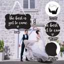 2 x Acrylic Wedding Sign, Ring Bearer Sign, Rustic Wedding Decor Signs, Acrylic Wall Art With Ribbon for Chairs Weddings Decoration and Event Party - The Best is Yet to Come (Black)