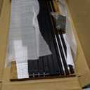 Freestanding Towel Rack, 3 Tier Blanket Ladder Stand with Rustic Brown Wooden Shelf for Bathroom Living Room (31.5H x 16.9W x7.9D)