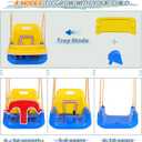 Upgraded Toddler Swing with Tray, Baby Swing Outdoor with Detachable Design, Safety Belt, Foldable Frame for Outdoor & Indoor Use