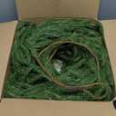 2 Pcs Christmas Garland with Lights 6 Ft, Real Touch Norfolk Pine Garland for Mantle, Christmas Decorations Indoor Outdoor for Wall Fireplace, Faux Greenery Cedar Garland Realistic for Table Decor