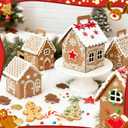 24Pcs Christmas Gingerbread House Kit, DIY Christmas Gift Treat Boxes Bulk, Candy Gingerbread Gifts Boxes Party Favors for Xmas Holiday Party Treat Cookie Goodie Snack Packaging