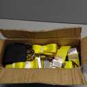 E Track Tie-Down Rail Kit, Trailer Tie Downs, 31 Pcs Set Etrack kit, 4 Rails, 4 Rope Tie Offs, 4 O Ring Anchors, 2 10ft Straps, Securing Accessories for Garages, Vans, Trailers, Cargo, and Motorcycle