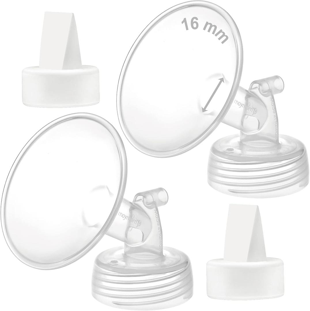 Maymom 16mm Flange and Duckbill Valve Compatible with Spectra S1 Spectra S2 Spectra 9 Plus Not Original Spectra Pump Parts Replace Spectra S2 Pump Parts Spectra Flange Spectra Duckbill Valve