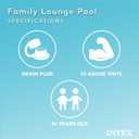 INTEX Swim Center Inflatable Family Lounge Pool: Built-In Bench Cup Holder 156 Gallon Capacity 90" x 86" x 31" Blue