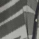 GENIMO Waterproof Outdoor Rug 6' x 9' for Patio Decor, Reversible Plastic Straw Area Rugs for Camping Clearance, RV Mat, Large Outside Carpet for Porch, Deck, Picni, Balcony, Garden, Grey & White