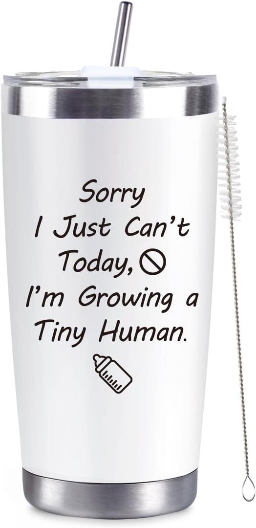 Pregnancy Gifts for Expecting Mom Mommy to Be Gifts for First Time New Mom 20 Oz Stainless Steel Tumbler Cup for Wife Friend Sister Mothers Day Christmas Presents