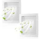 Hon&Guan 2 Pack 16" x 16" Aluminum Gable Vents with Screen for Houses, Louvered Wall Vent for Attic, Shed and Exterior Doors, 14.2" x 14.2" Vent Opening, White