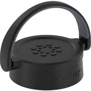 Lifefactory Classic Cap Accessory for 12, 16, and 22-Ounce Glass Bottles, Onyx Black (Oynx)