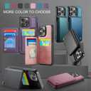 Vinich for iPhone 15 Pro Max Wallet Case with Card Holder, RFID Blocking Credit Slots Kickstand Shockproof Phone Cover Fit for iPhone 15 Pro Max 6.7" Carbon Black