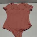 PUMIEY Women's Square Neck Short Sleeve Bodysuit T Shirts Tops For Women Trendy Smoke Cloud Pro Collection, XS