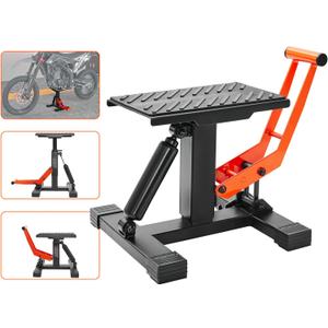 VEVOR Dirt Bike Lift Stand, Motorcycle Jack Lift Stand 440 lbs Capacity and Hydraulic Lift Operation, Adjustable Height Hoist Table, for Dirt Pit Bike Repair, Maintenance, Dirt Bike Accessories
