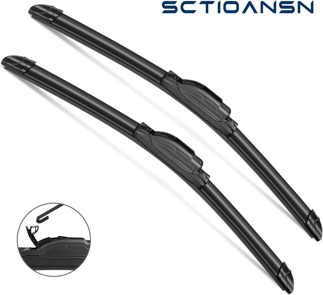 3Pcs Windshield Wiper Blades for Mini Cooper R56 2007-2012, R50 R53 2005-2006, F55 F56 2014-2022, Original Equipment Automotive Replacement Windshield Wiper Blades- 19"/18"