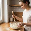 3 x Danish Dough Whisk for Bread Baking - Stainless Steel Sourdough Whisk with Ergonomic Wooden Handle - Ideal for Mixing Sourdough, Pizza, Pastry Dough & Batter