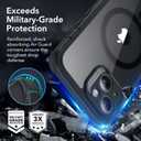 ESR for iPhone 16 Pro Max Case, Compatible with MagSafe, Full-Body Military-Grade Drop Proof Case with Built-in 9H+ Tempered Glass Screen Protector, Armor Series, Clear Black